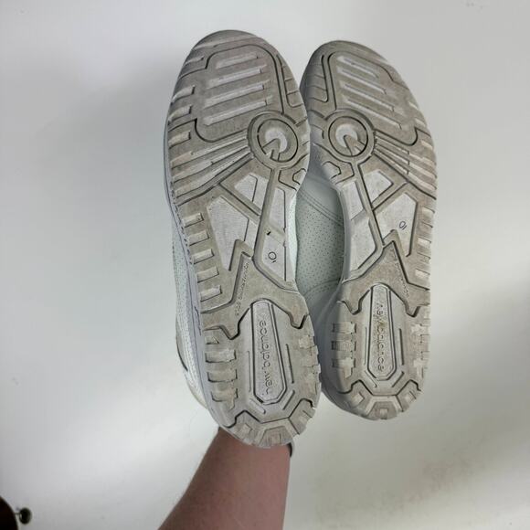 New Balance 550 Athletic Shoes Women's 10 Triple White Leather Low Top Sneakers - Picture 8 of 10